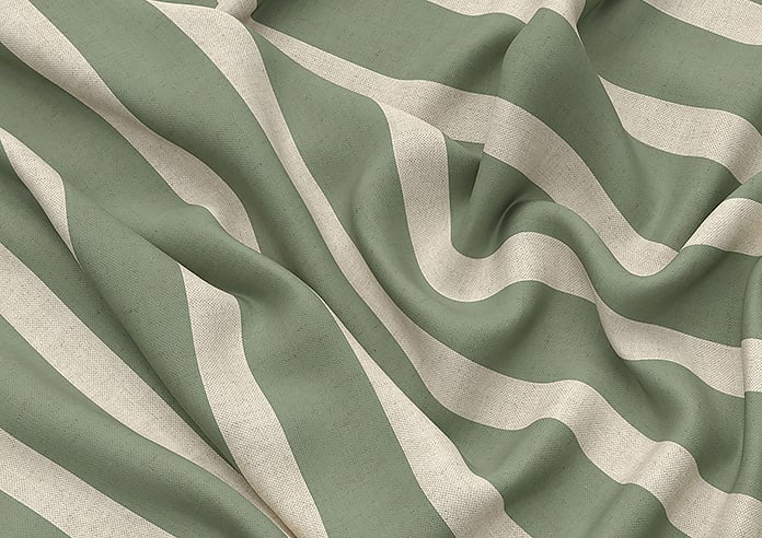 Emily Bond Parasol Stripe, Fern Green - Roman Blind - Image 4